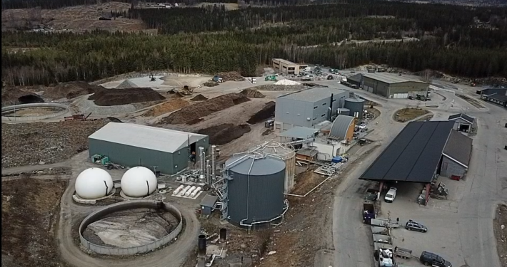 Dronebilde av Mjøsanlegget